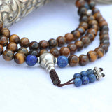 Lion Bead Tiger Eye Stone Japa Mala