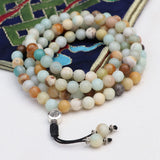 Hindu Om Amazonite Stone Japa Mala