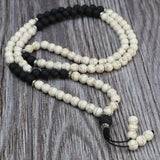 Howlite Stone Japa Mala With Lava Stone Spacer