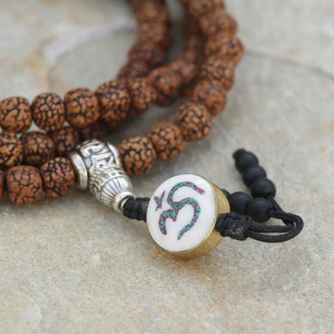 Hindu Om Rudraksha Bead Japa Mala