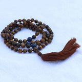 Hand Knotted Tiger’s Eye Stone Prayer Mala