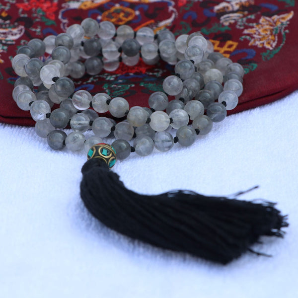 Cloudy Quartz Stone Prayer Mala