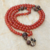 Antique Bodhi Carnelian Stone Japa Mala