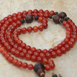 Antique Bodhi Carnelian Stone Japa Mala