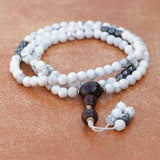 Antique Bodhi Howlite Stone Japa Mala