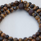 Antique Bodhi Tiger Eye Stone Prayer Mala