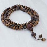 Antique Bodhi Tiger Eye Stone Prayer Mala