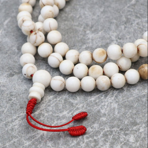 Antique Turquoise & Conch shell Japa Mala