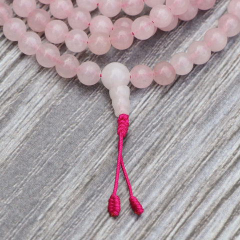 Rose Quartz Stone Prayer Mala