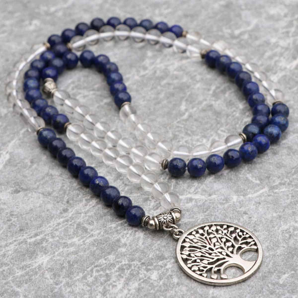 Lapis Lazuli & Crystal Stone Japa Mala