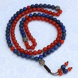 Lapis lazuli Stone & Carnelian Stone Prayer Mala