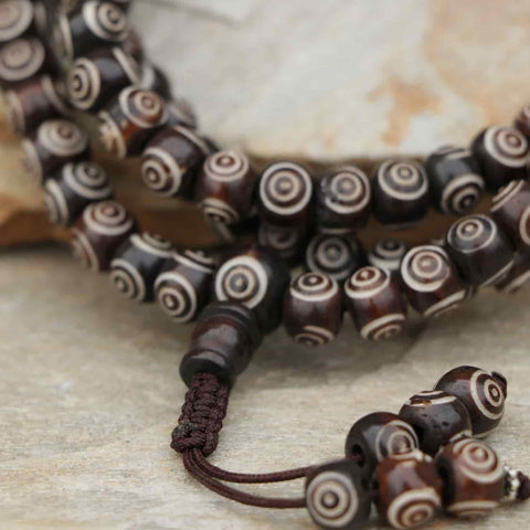 Carved Yak Bone Japa Mala