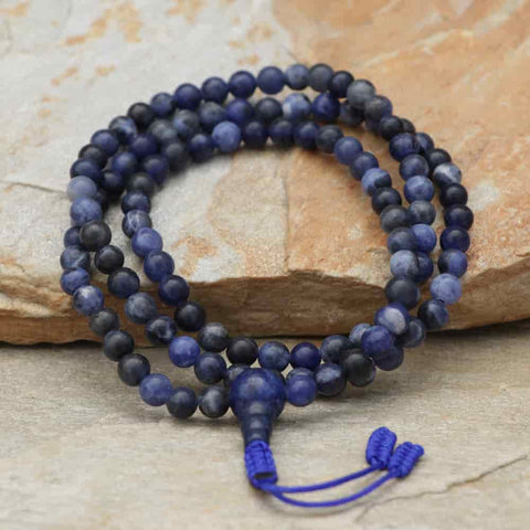 Calming Sodalite Stone Wrist Mala