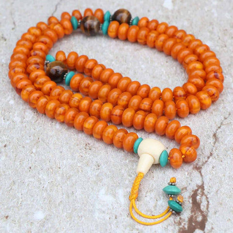 Resin Ambar Prayer Mala - 108 Beads