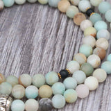 Matte Amazonite Stone Prayer Bead