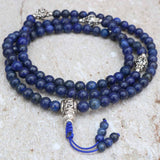 Tibetan Mantra Lapis Lazuli Stone Japa Mala