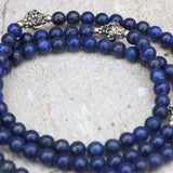 Tibetan Mantra Lapis Lazuli Stone Japa Mala