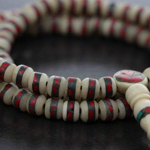 Inlaid Yak Bone Japa Mala