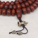 Natural One Eye Nepali Bodhi Seed & Bell Prayer Mala