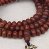 Natural One Eye Nepali Bodhi Seed & Bell Prayer Mala