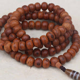 Tibetan Dzi & One Eye Nepali Bodhi Seed Prayer Bead