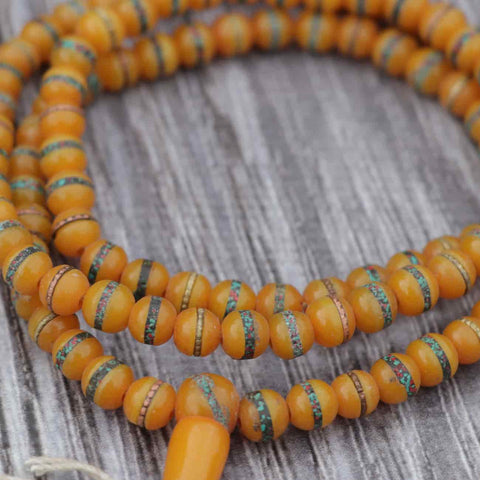 Resin Ambar Meditation Prayer Mala - 108 Beads