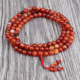 Fire Agate Stone Prayer Mala