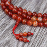 Fire Agate Stone Prayer Mala