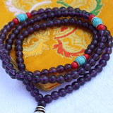 Imitation Amethyst Stone Yoga Mala