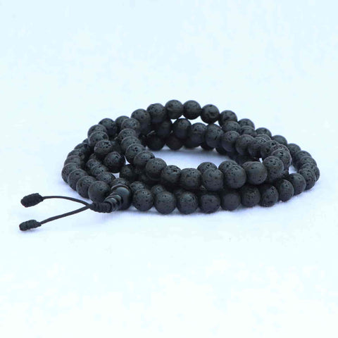 Calming Lava Stone Yoga Mala