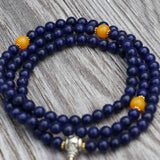 Tibetan Mantra Lapis Lazuli Stone Japa Mala