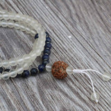 Mix Matt Crystal & Lapis lazuli Stone Japa Mala