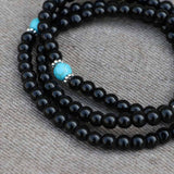 Prayer Wheel Black Onyx Stone Mala