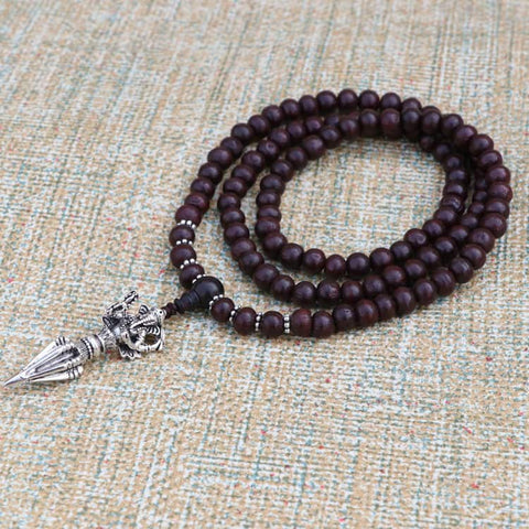 Lord Ganesha Rose Wood Mala