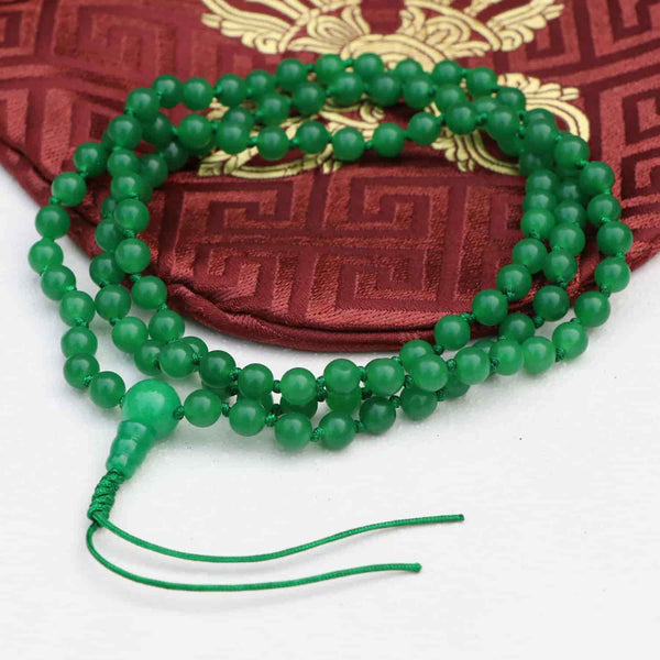 Hand Knotted Jade Stone Prayer Mala