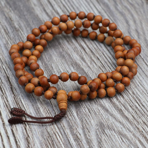 Hand Knotted Sandal Wood Japa Mala