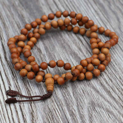 Hand Knotted Sandal Wood Japa Mala