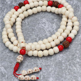 Skull Bead Yak Bone Japa Mala