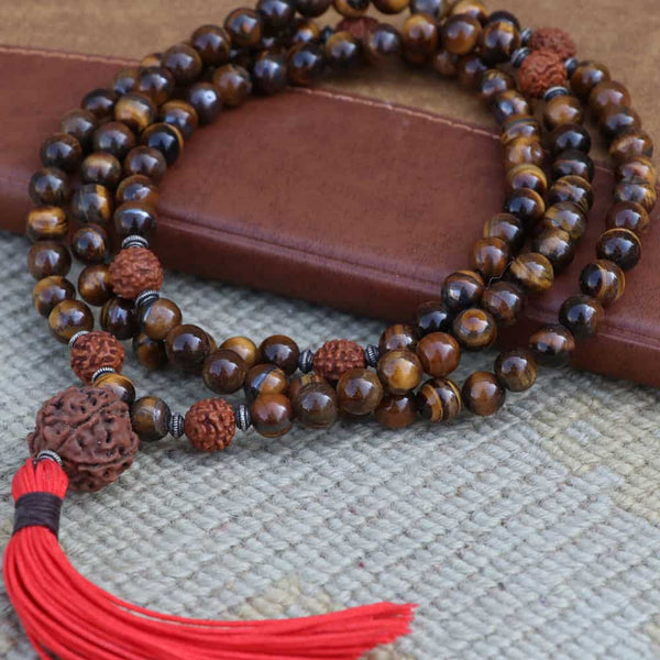 Tiger Eye Stone Prayer Mala