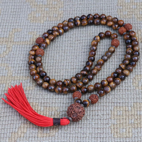 Tiger Eye Stone Prayer Mala