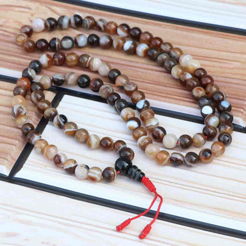 Brown Agate Stone Japa Mala