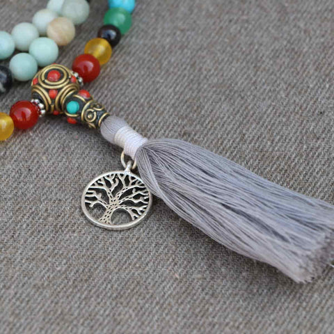 Seven Chakra Amazonite Stone Japa Mala