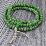 Green Inlaid Yak Bone Prayer Mala