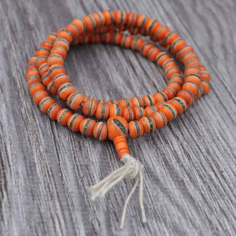 Inlaid Yak Bone Prayer Mala